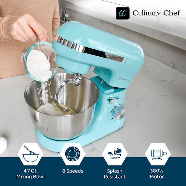 Retro 8-Speed Stand Mixer in Blue ESTM020-BLUE The - Main Image