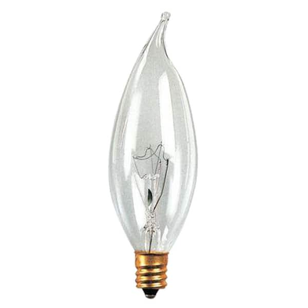 Bulbrite 15-Watt Incandescent Petite Flame/Ca8 Light Bulb (25-Pack)