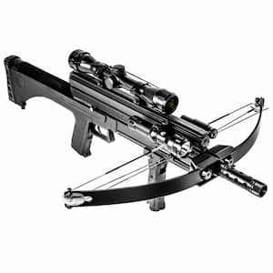 160FPS Multi-Functional Crossbow Hunting Equipment with 32 mm Sight Scope and 200-Mag Capacity