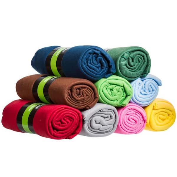 Imperial Home 50 in. x 60 in. Multicolored Super Soft Fleece Throw Blanket (Set of 12)