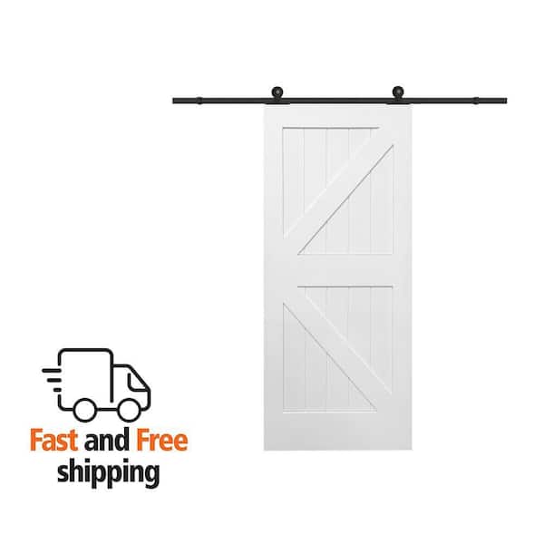 MMI DOOR 42 in. x 84 in. Primed K-Plank MDF Assembly Required
