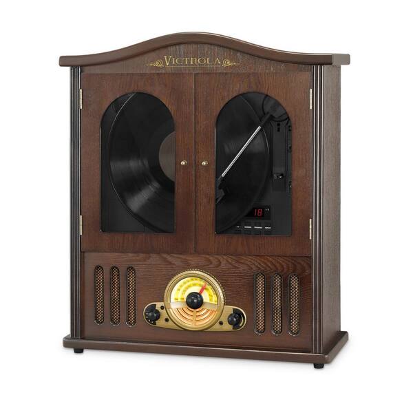 Victrola Wall Mounted Record Player with CD and Boombox