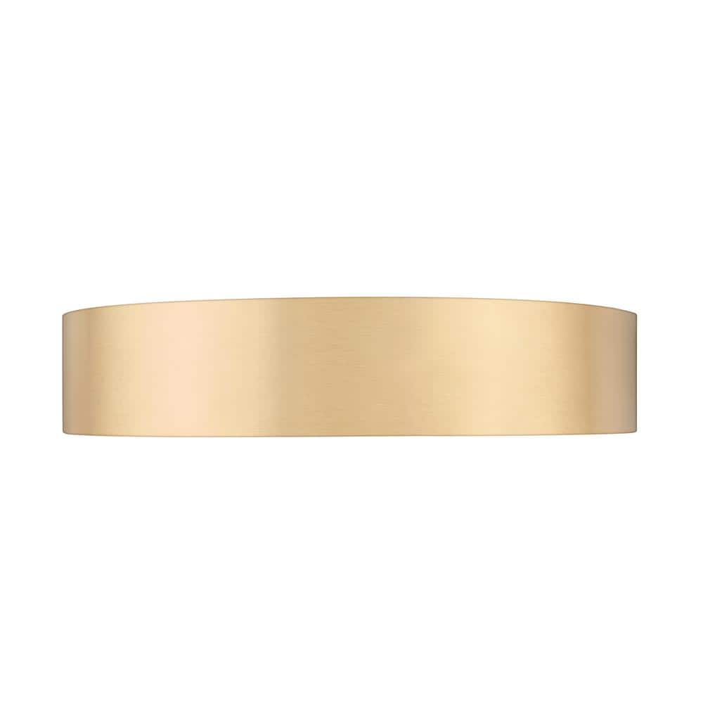 Coronado 20 in. Modern Gold Integrated LED 1 Light Flush Mount with Frosted