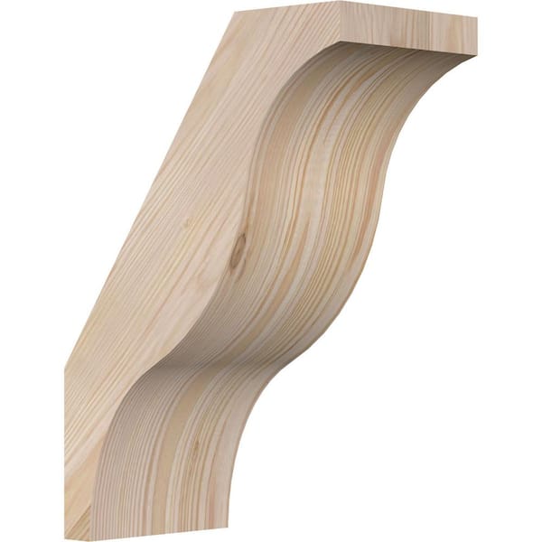 Ekena Millwork 5 1/2"W x 10"D x 14"H Funston Smooth Knee Brace, Douglas Fir