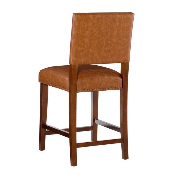 Caramel leather best sale counter stools