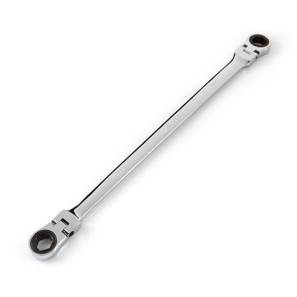 TEKTON 13 mm x 15 mm Extra Long Flex-Head Ratcheting Box End Wrench