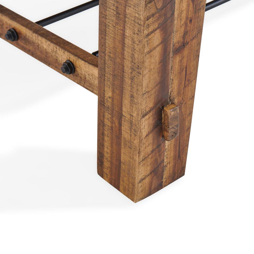 Durango 51'' Dark Brown Industrial Wood and Metal Coffee Table