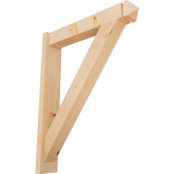 Ekena Millwork 6 in. x 36 in. x 28 in. Douglas Fir Traditional Arts and Crafts Smooth Outlooker