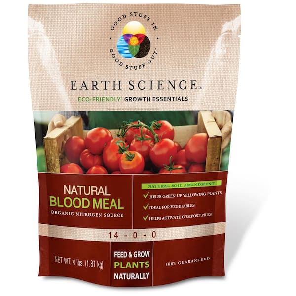 EARTH SCIENCE 4 lbs. Organic All-Purpose Blood Meal Plant Food Fertilizer