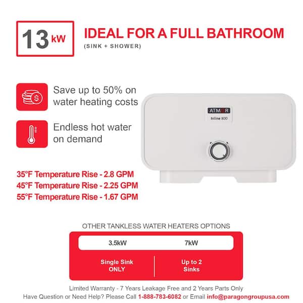 EcoSmart ECO 8 Tankless Electric Water Heater 8 kW 240 V ECO 8 - The Home  Depot