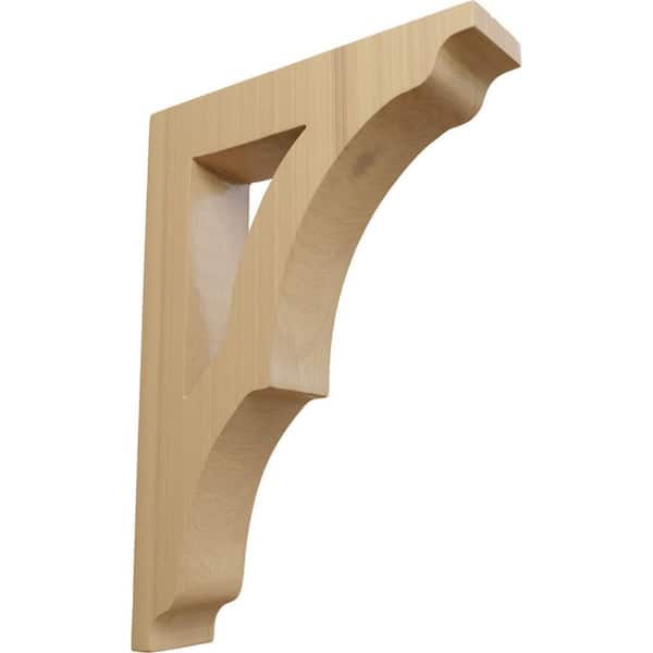 Ekena Millwork 1-3/4 in. x 10-1/2 in. x 7-1/2 in. Cherry Medium Avila Bracket