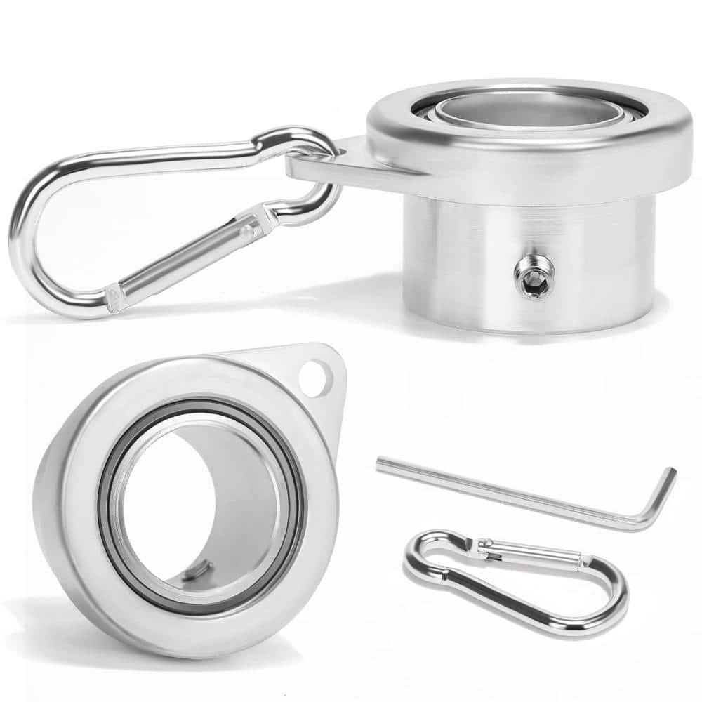 0.75-1 in. Adjustable Aluminum Rotating Flag Pole Rings with Carabiner Silver 2-Pack Flagpole Accessories price history on PriceWatchPro
