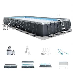 32 ft. x 16 ft. x 52 in. Ultra XTR Rectangular Swimming Pool Set with Pump