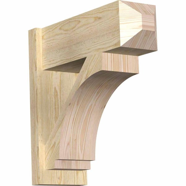 Ekena Millwork 8 in. x 22 in. x 22 in. Imperial Craftsman Rough Sawn Douglas Fir Outlooker
