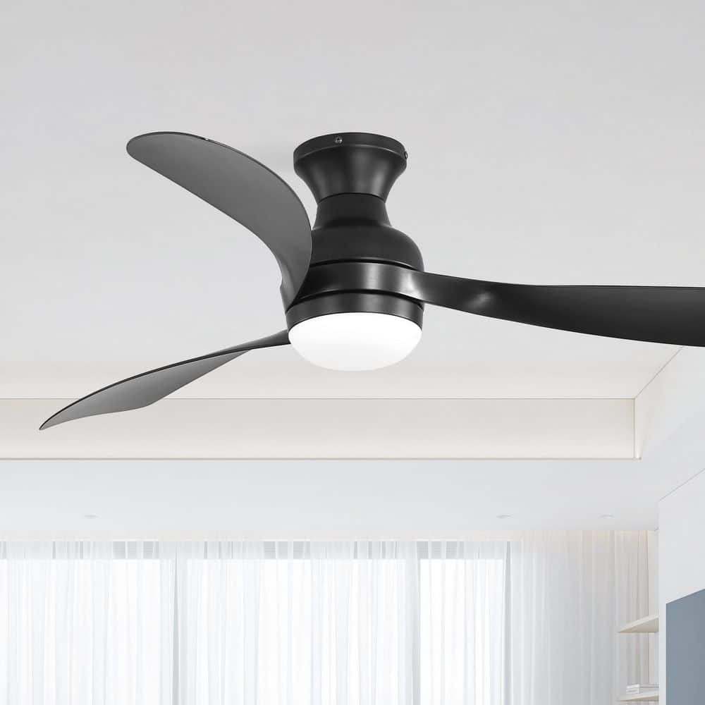 BeamBox 52 in. Black 3-ABS blades Fulsh Mount Standard Ceiling Fan