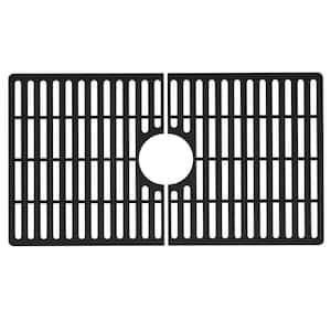 27 in. x 15 in. Silicone Bottom Grid for 30 in. Single Bowl Kitchen Sink in Matte Black