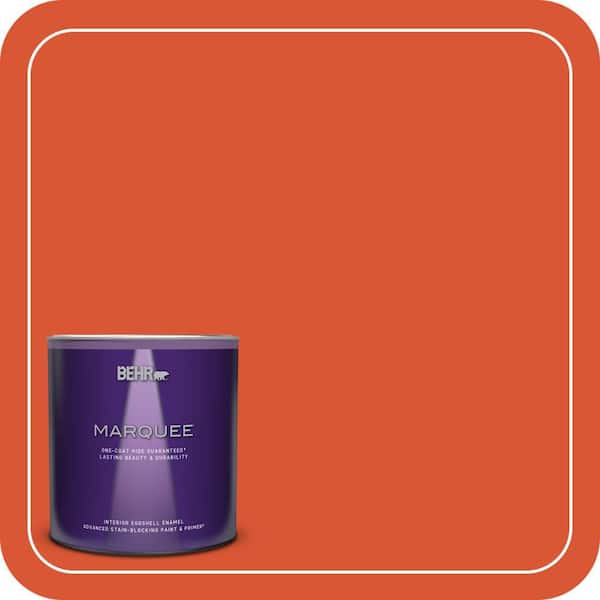 BEHR MARQUEE 1 qt. #P190-7 Inferno Eggshell Enamel Interior Paint & Primer