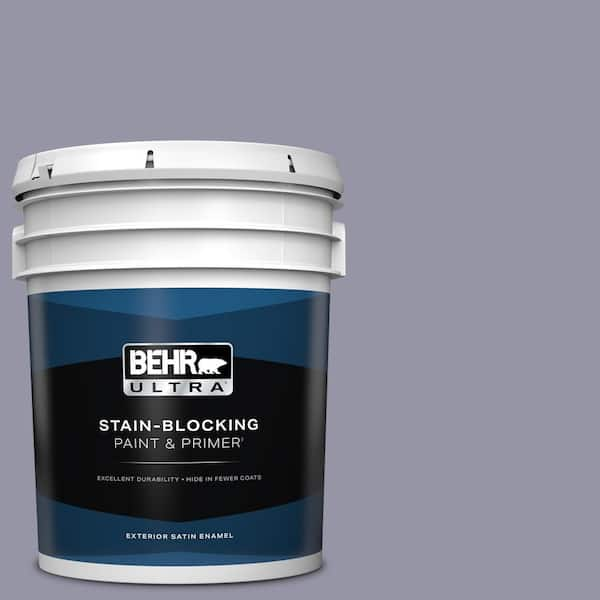 BEHR ULTRA 5 gal. #640F-5 Ash Violet Satin Enamel Exterior Paint & Primer