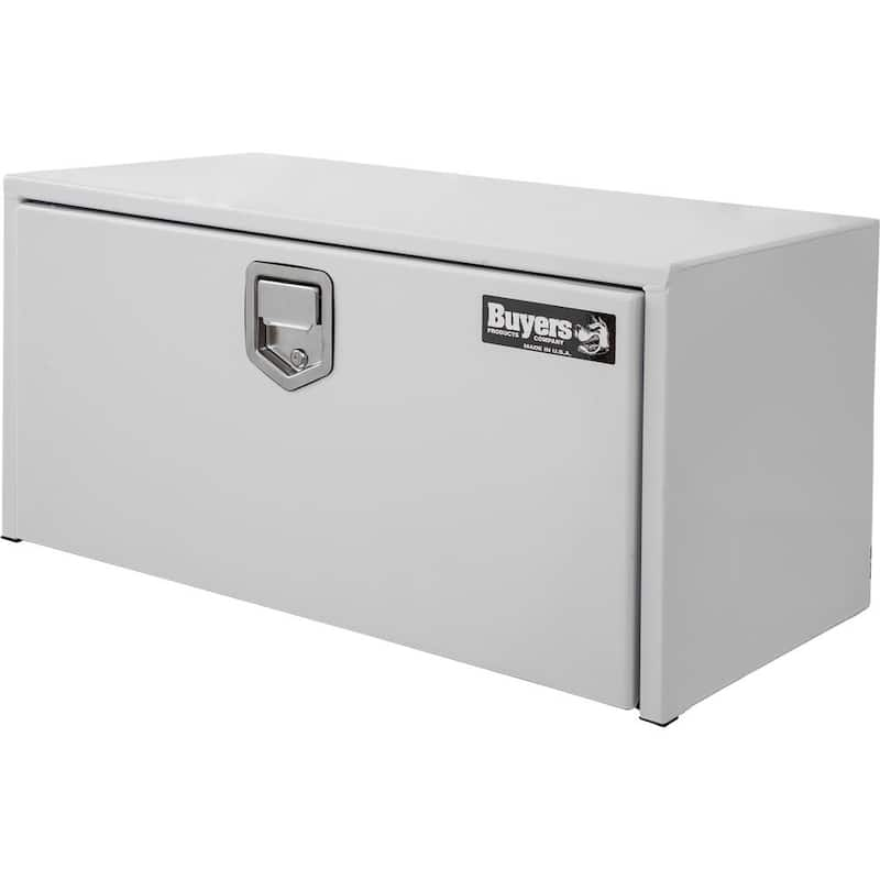 18 in. x 18 in. x 24 in. White Steel Underbody Truck Tool Box