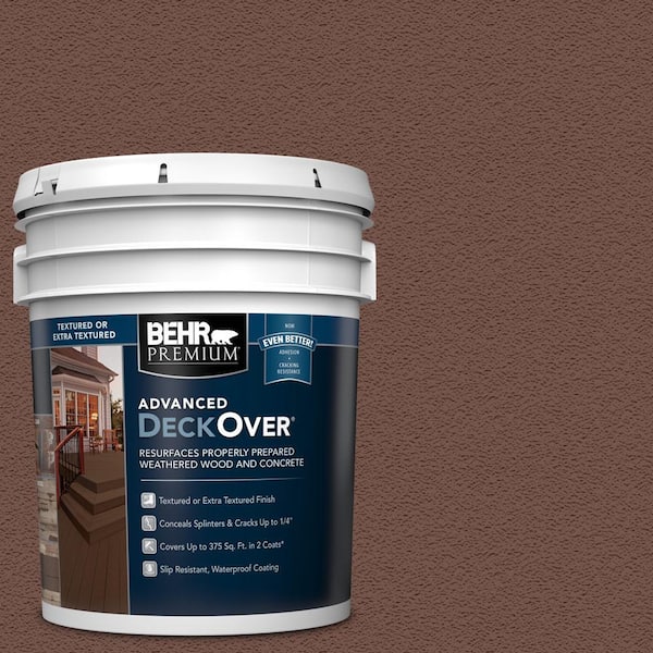 BEHR Premium Advanced DeckOver 5 gal. #SC-135 Sable Textured Solid Color Exterior Wood and Concrete Coating