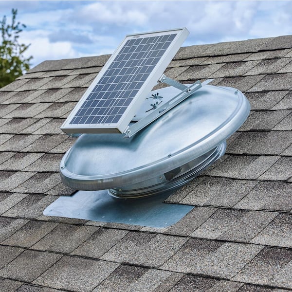 Solar powered roof exhaust vent. 