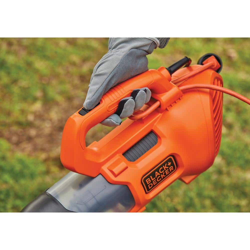 BLACK+DECKER BEBL750 9 AMP 140 MPH 450 CFM Corded Electric Handheld Leaf Blower