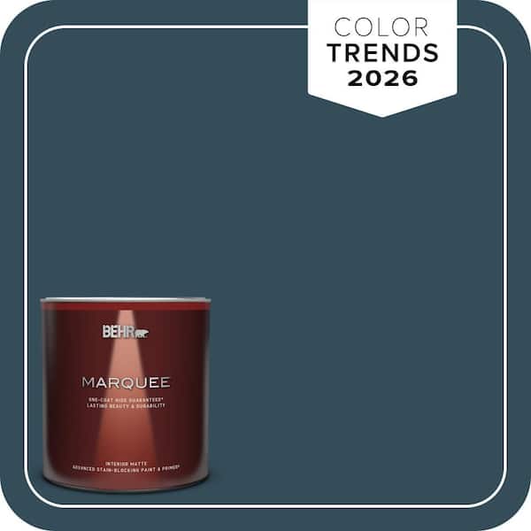 BEHR MARQUEE 1 qt. Home Decorators Collection #HDC-CL-28 Nocturne Blue Matte Interior Paint & Primer