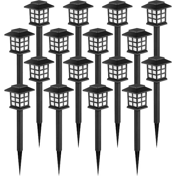 16-Pack LED Solar Pathway Lights, Waterproof Outdoor Garden Lights, 10H Runtime for Yard, Patio, Driveway, Landscape