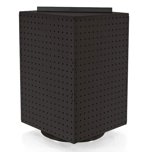 20 in. H x 14 in. W Interlock Pegboard Tower on a Revolving Base in Black