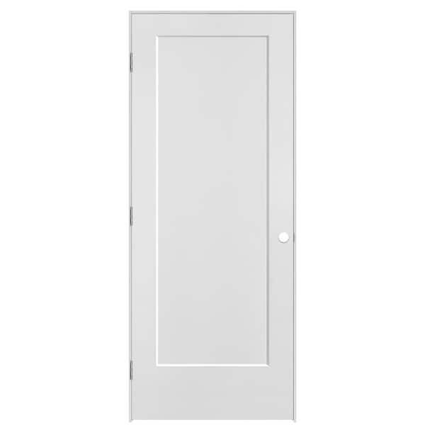 32 in. x 80 in. 1-Panel Lincoln Park Right-Hand Solid Core Primed Molded Composite Single Prehung Interior Door