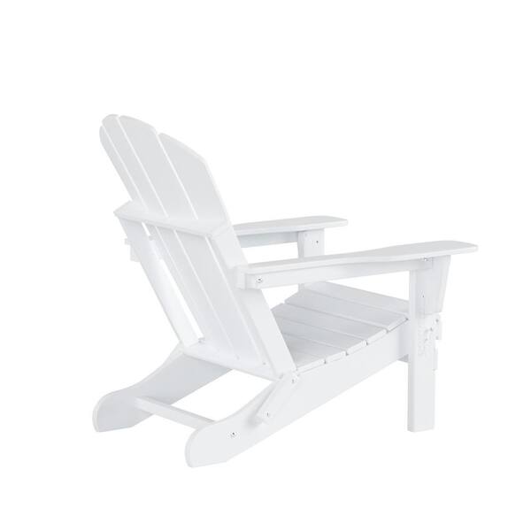 WESTIN OUTDOOR Addison White Folding Plastic Outdoor Adirondack