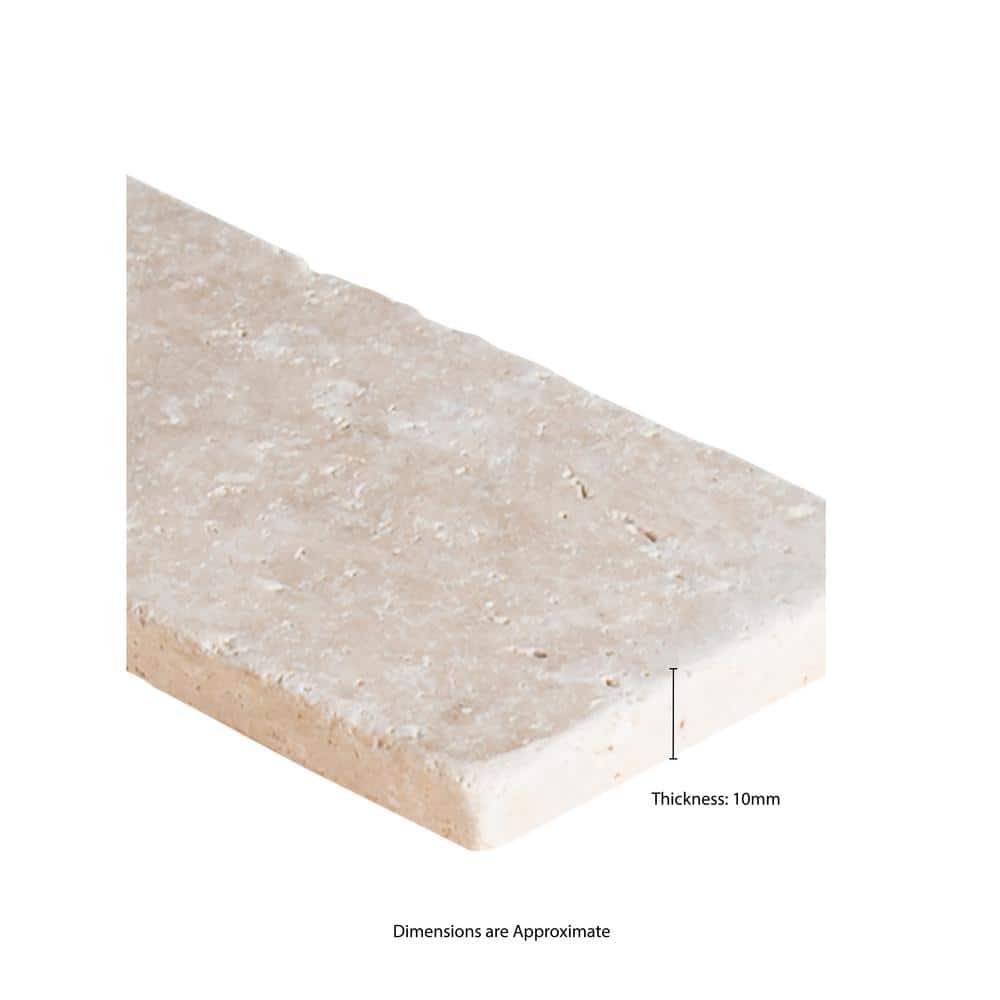 Bologna Chiaro Tumbled Travertine Bathroom Floor and Wall Tile