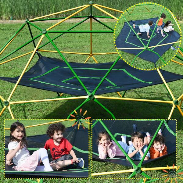 Sudzendf Yellow 12 ft. Steel Geometric Dome Climber Play Center