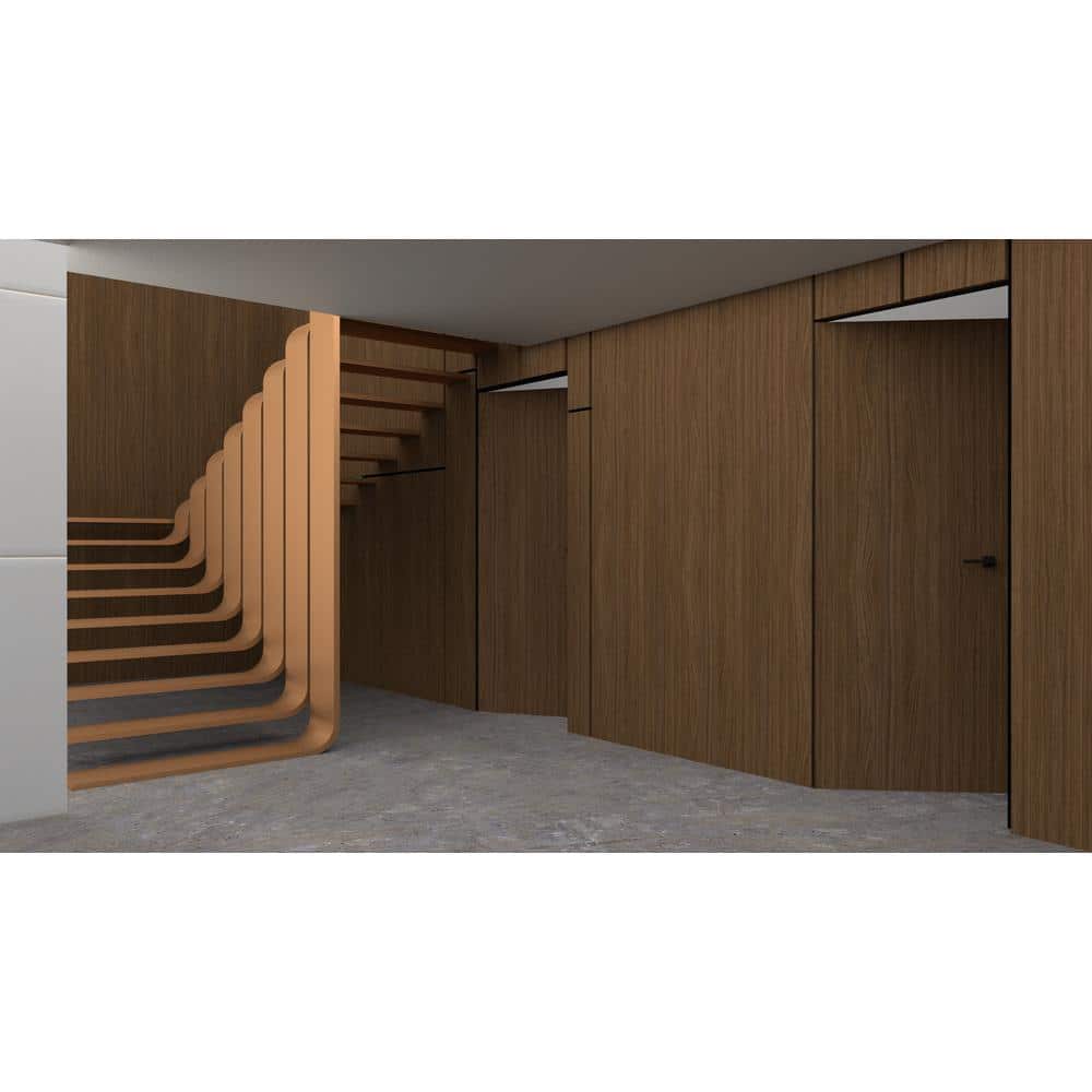 30 in. x 96 in. Unassembled Left-Hand/Inswing Solid Core Walnut Flush Mount Hidden Bookcase Door with Black Hinge Finish price history on PriceWatchPro