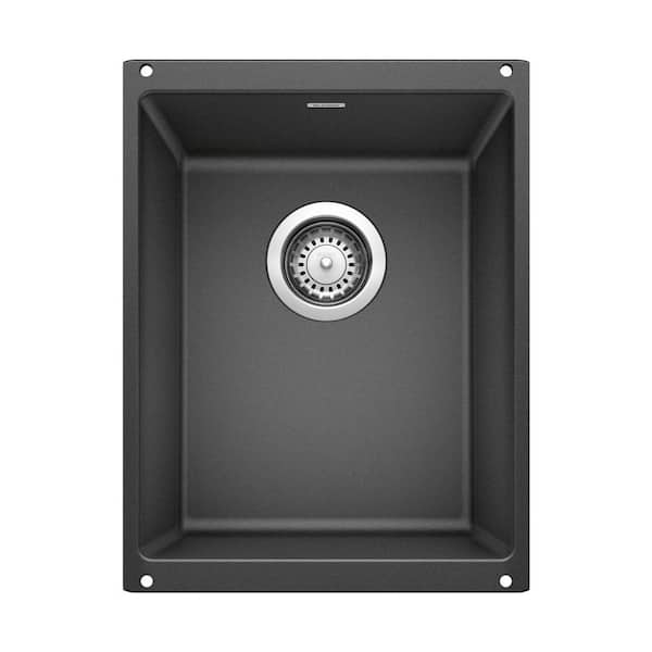 Blanco PRECIS Black Granite Composite 13.75 in. Undermount Bar Sink in Anthracite