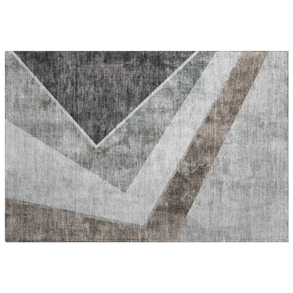 Dream Shag Premium Machine Washable Abstract ADS671 Gray 2 ft. x 3 ft. Accent Rug price history on PriceWatchPro