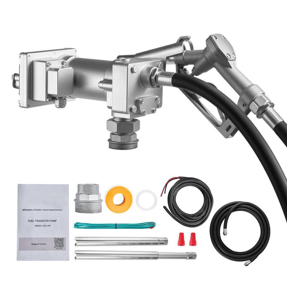 Fuel Transfer Pump, 12V DC 15 GPM, Cast Iron Diesel Transfer Pump Kit, with Manual Shut-Off Nozzle, Discharge Hose price history on PriceWatchPro