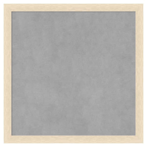 Amanti Art Woodgrain Stripe Blonde 22 in. x 22 in Framed Magnetic Board