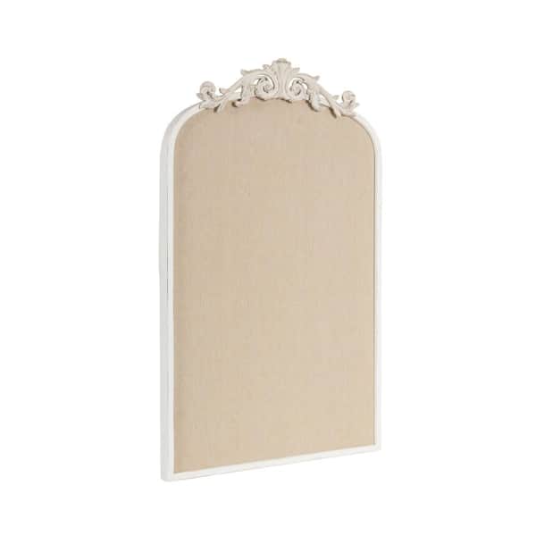 Kate and Laurel Arendahl 31 in. x 19 in. White Metal Framed Fabric Memo Board