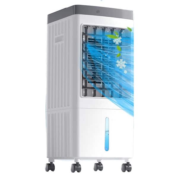 Fast Cooling Portable Air Conditioner w/ 2.6 Gal Water Tank, 3 Speeds, Remote, Efficient Windowless Personal Air Cooler