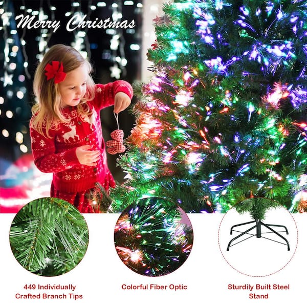 Buy 4 feet Golden Glow Fiber Optic Christmas Tree Online