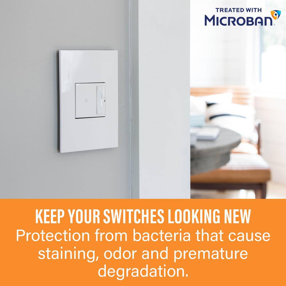 Glossy White Thermoplastic Screwless Wall Plate