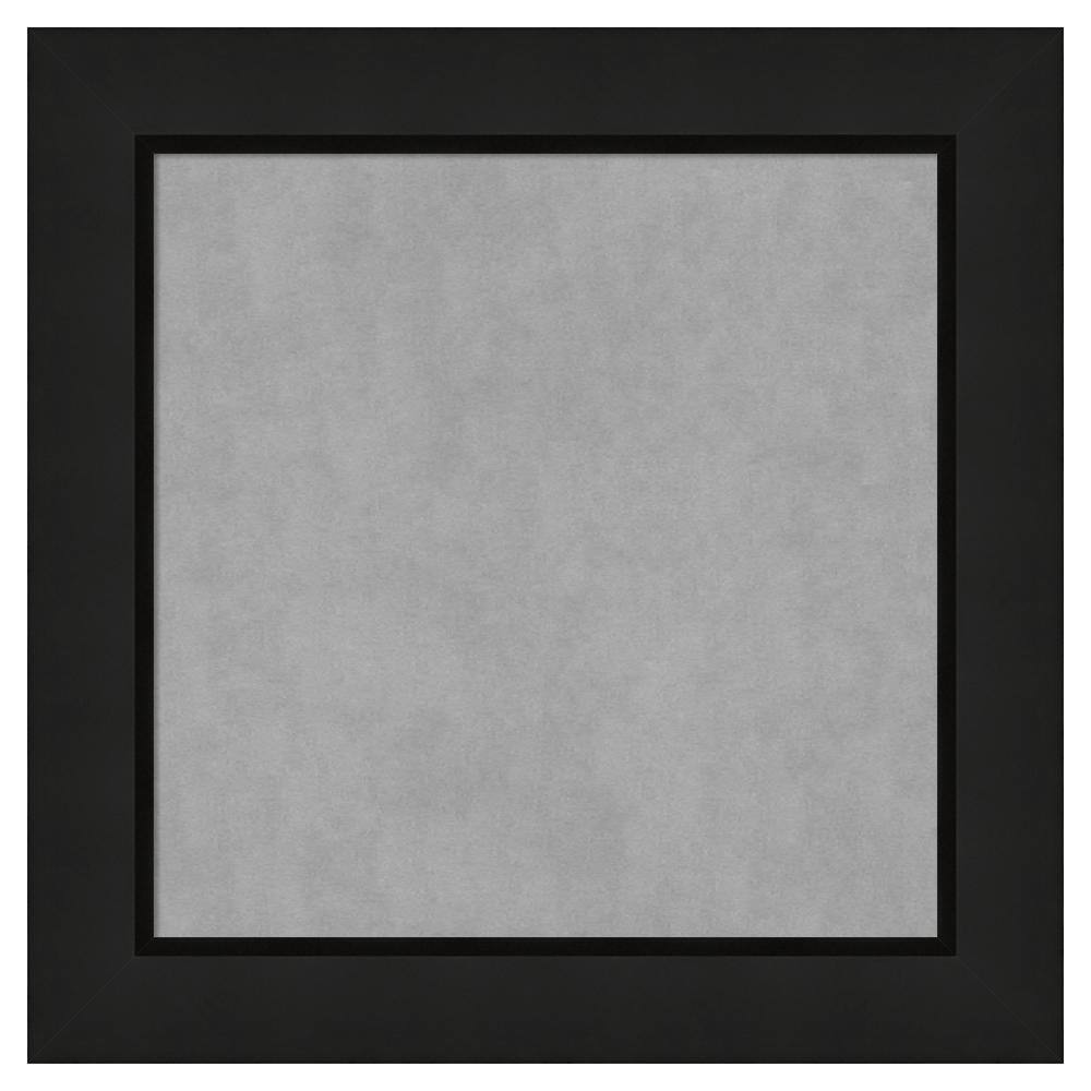 Grey and Black Wood Framed Magnetic Memo Board 12x12