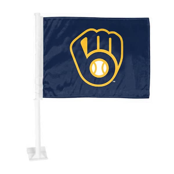 FANMATS MLB - Milwaukee Brewers Car Flag Large 1-Piece 11 in. x 14 in.