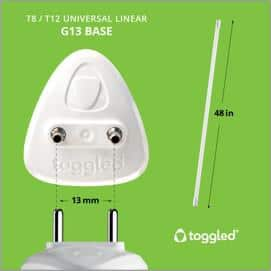 toggled 48 in. 16-Watt Linear T8 LED Tube Light Bulb Soft White 3000k  Dimmable (2-Pack) D416-30321-2 - The Home Depot