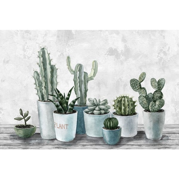 Unbranded "Succulent Success" by Marmont Hill Unframed Canvas Nature Wall Art 12 in. x 18 in.