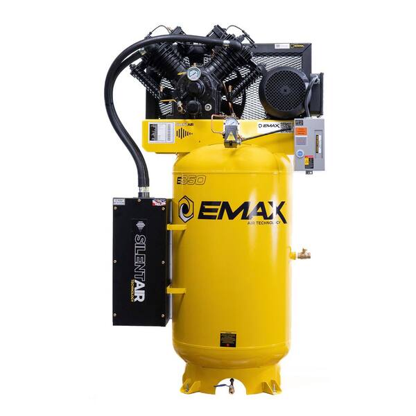 EMAX Silent Air Industrial E350 Series 80 Gal. 175 psi 7.5