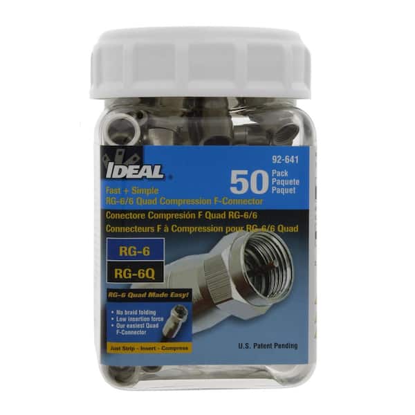 ァッション人気ブランドランキング IDEAL Z6F F RG6/6Q Connector F Compression Simple Plus Fast 工芸ガラス