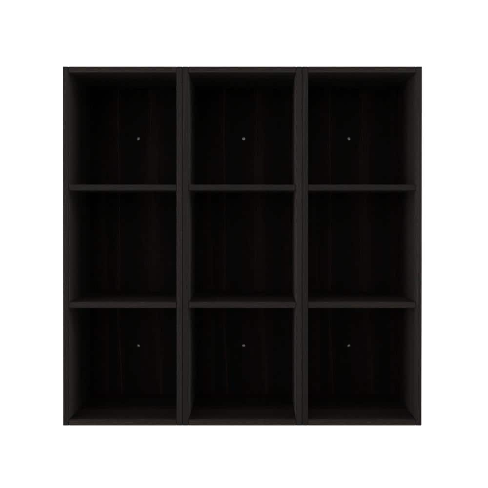 "35.43""W x 9.81""D x 35.44""H Plywood Bathroom Wall Cabinet Set with Open Shelves,Dark Oak" price history on PriceWatchPro