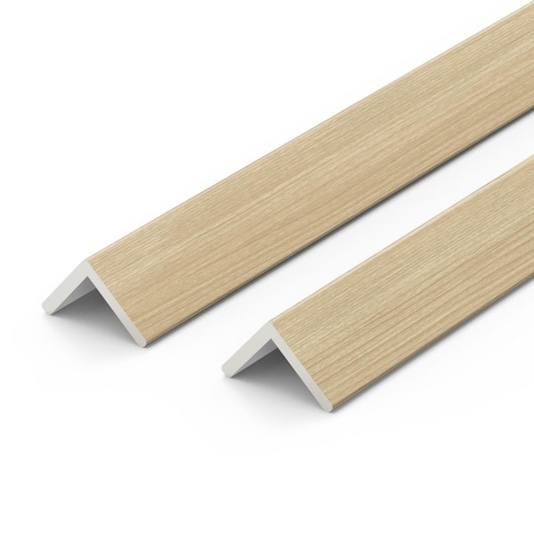 Matte Light 102 in. x 1 in. Vinyl L-Shaped Corner Backsplash Accessory (2-Pack)